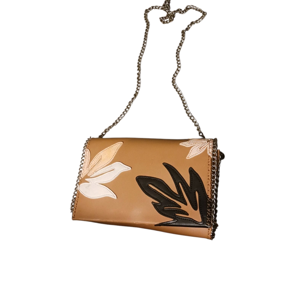 Elegant Tan Chain Shoulder Bag
